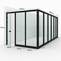 Système de cloison de bureau amovible en verre, du sol au plafond, pour salle de réunion, réception, hall, clinique, installation