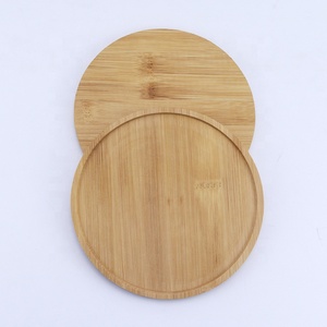 Vente en gros plateau de service en bois personnalisé hôtel restaurant accessoires de cuisine plateau roulant ovale en bois de bambou plateaux de service ronds - Product Image 6