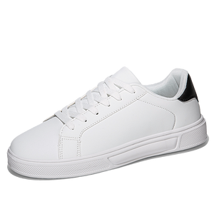 Baskets blanches polyvalentes printemps-automne, nouvelles chaussures plates confortables décontractées, dessus en PU, chaussures de <span class=keywords><strong>marche</strong></span> décontractées pour hommes tendance - Product Image 1