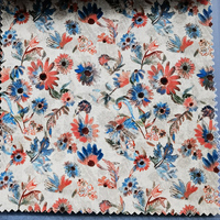 Tissu imprimé floral uni tissé 50S, extensible à l'ammoniaque liquide, pour la confection de robes