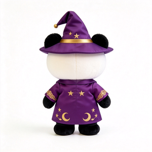 Peluche de Panda <span class=keywords><strong>Mago</strong></span> para Halloween 2026, Lindo Peluche de Panda con Disfraz Morado, Peluche Suave de Panda con Ropa de <span class=keywords><strong>Mago</strong></span> para Fiestas Infantiles - Product Image 4