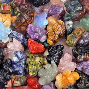 Натуральный агатовый кристалл с гравировкой крокодила, аметист, нефрит, целебный камень, кулон в виде животного, модный тренд, миниатюрный декор для дома, подарок - Product Image 6