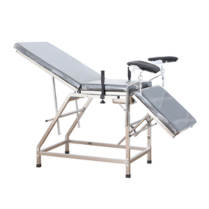 Cama de Partos Ginecológica y Obstétrica de Acero Inoxidable para Hospital, Ajustable en Altura, con 4 Patas y Colchón - Product Image 1