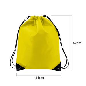 Factory Recycled Promotional Friendly Natural Custom Printed logo Polyester <b>Drawstring</b> Bag, High Quality Canvas <b>Drawstring</b> Bag - Product Image 2