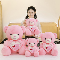 Ours en peluche Confession Bear Heart avec rembourrage en coton PP, cadeau de Saint-Valentin ou d'anniversaire pour petite amie ou meilleure amie