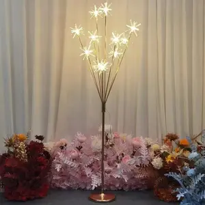 Oggetti di scena per matrimonio con giglio d'oliva in ferro battuto a 10 teste lampada stradale per albero di mele decorazioni per palcoscenico dell'hotel