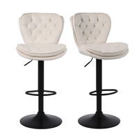 Best-seller Tabouret de bar lounge en velours de luxe chaise réglable en tissu pour salle à manger et hôtel Mobilier de maison design pop