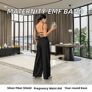Mono de Maternidad Protector para Embarazo, Transpirable, Hasta el Tobillo, con Protección EMF y Soporte Lumbar, de Fibra Plateada - Product Image 2