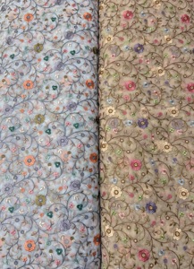 2025 Latest Collection French 3d Flower Embroidery Tulle Lace Fabric for Kids Dress Women's Clothing Fabrics - Product Image 3