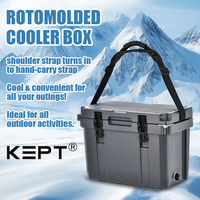 Glacière rigide rotomoulée portable 15L en LLDPE, design moderne et personnalisé, pour camping, pique-nique, pêche, canettes, aliments et vin