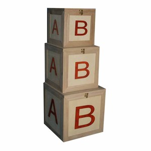 New Best Selling Wooden Storage Box with Letters craft wooden box