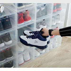 Cajas de Almacenamiento de Plástico Transparentes Apilables Multifuncionales con Tapa Abatible para Zapatos, Venta al por Mayor - Product Image 3