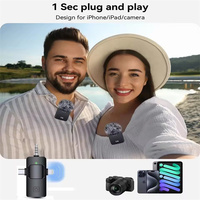 Microphone Lavalier Sans Fil F11 3-en-1 avec Chargement Type-C, Portable pour Podcast, Anti-Bruit, à Clipser