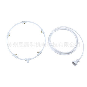 Boquilla de pulverización en anillo para ventilador, 10m, 5 cabezales, con válvula de bola y conector de plástico para enfriamiento y humidificación, instalación en techo - Product Image 1