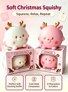 Nouveau jouet anti-stress en forme de cerf de Noël, jouet à presser à récupération lente - Product Image 2