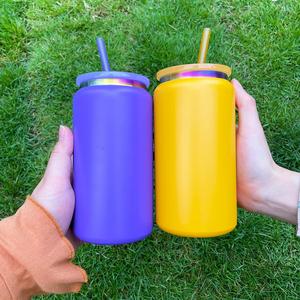 Canette isotherme en acier inoxydable de 16 oz, revêtement poudré, effet arc-en-ciel, pour gravure laser, entrepôt USA - Product Image 5