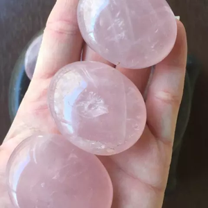 Natural Rose Quartz Oval <b>Ball</b> Globe | Premium Hand Polished <b>Crystal</b> Worry Stone Anti-Anxiety Relief for Home Decoration | - Product Image 5