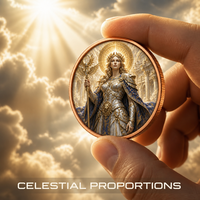 Barre commémorative en cuivre fin .999 de 1 oz, série Légende Arthurienne, avec relief 3D personnalisé du Roi Arthur et Merlin, idéale pour un cadeau.