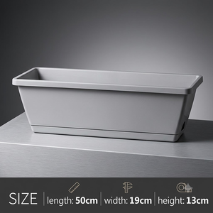 Grands pots rectangulaires suspendus en plastique écologique <span class=keywords><strong>de</strong></span> style nordique <span class=keywords><strong>pour</strong></span> légumes et <span class=keywords><strong>fleurs</strong></span>, idéaux <span class=keywords><strong>pour</strong></span> balcons et balustrades - Product Image 6