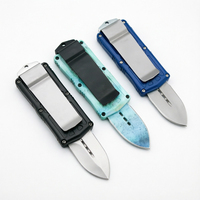 Couteau de poche personnalisé en acier inoxydable D2, manche en alliage de zinc imprimé en 3D, pointe biseautée, pour camping, pêche, randonnée, EDC
