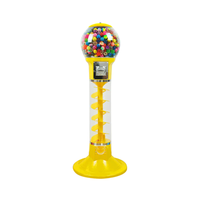 Distributeur automatique de bonbons en spirale, type sur pied, à monnayeur, pour bonbons, balles rebondissantes, jouets en capsule et jeux de torsion