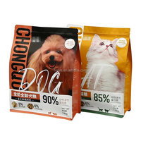 Sacs d'emballage pour aliments pour animaux de compagnie avec fermeture éclair, design mignon d'animaux, pochettes réutilisables pour aliments secs, litière pour chats et friandises pour chiens