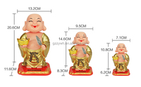 Style chinois chanceux et symbole de richesse conception mignonne Feng Shui bras mobile Statue de bouddha décoration de la maison