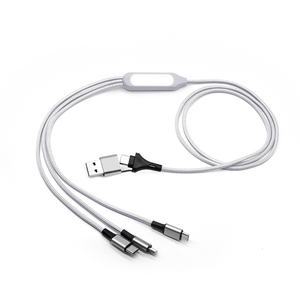ของขวัญส่งเสริมการขายแบบ USB โคมไฟ LED 5-in-1 สายชาร์จ USB แบบถักไนลอน พร้อมโลโก้สั่งทำได้ ได้รับการรับรองมาตรฐาน CE ROHS - Product Image 5