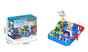 Kinder pädagogische Slot Rail Fahrzeug Parkplatz City Rescue Track Rennwagen Adventure Toy - Product Image 5