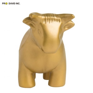 Pelota de Ejercicio con Forma de Toro Dorado de PU de Alta Calidad a Precio de Fábrica, Juguetes Blandos para Aliviar el Estrés en Niños, Espuma con Logotipo Personalizable para Promociones - Product Image 4