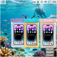 Étui de téléphone portable souple en PVC pour sports de plein air, étanche IPX8 avec sangle et cordon de suspension, sacoche pour la plage et la natation