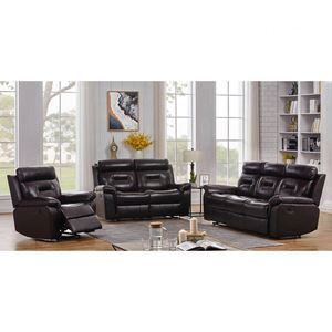 Sofá Seccional Giratorio de Diseño Popular con Asientos Profundos y Cómodos, Sofá de Cuero y Madera Sólida para Apartamento, Sillas de Salón - Product Image 6