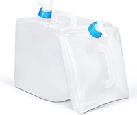 Carafe à eau de qualité alimentaire de 10 L, pour le camping en plein air, approuvée LFGB, porte-eau carré, récipient à eau pliable