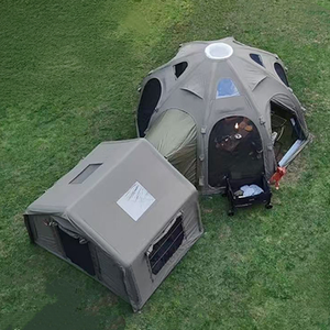 <b>Large</b> Combination Outdoor Air <b>Tent</b> Double Layer Four-season Waterproof Inflatable Camping Family Two Bedrooms for 8-10 Person DY - Product Image 1