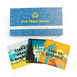 Boîte personnalisée avec couvercle et base pour cartes de jeu, fabriquée par un grossiste – Jeu de cartes d'affirmation personnalisé pour enfants - Product Image 3