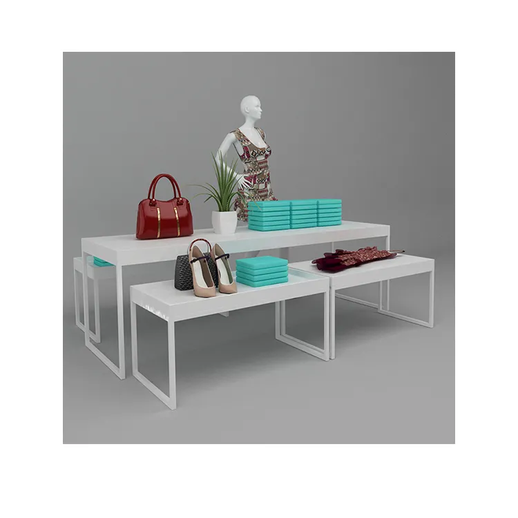 Kainice Kledingwinkel De Hele Winkel Decoratie Metalen Kleding Tafel Display Rack En Kledingrek Kledingrek