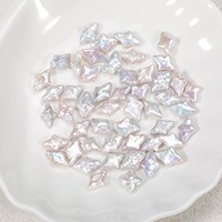 Autour de 8mm étoile à quatre branches en forme de pièce de monnaie blanc baroque perle d'eau douce brin perles naturelles en vrac pour la fabrication de bijoux