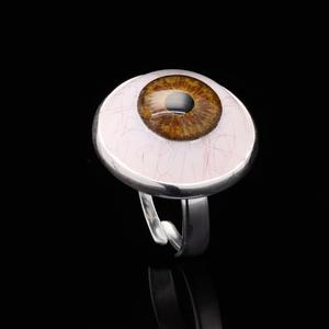 Anillo de mujer fino esmaltado bohemio de Plata de Ley 925, anillo de ojo de rodio con ajuste de bisel Vermeil eterno de color para fiesta y boda - Product Image 5