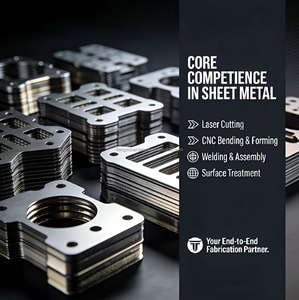 Fabrication sur mesure de tôles en acier inoxydable, services de découpe laser, estampage, soudage des métaux et traitement de pièces d'ingénierie - Product Image 1