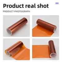 Film polyimide non adhésif couleur tan, doigts plaqués or, film résistant aux hautes températures
