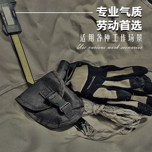 Sac à outils d'extérieur avec clip de ceinture, pochette de rangement en nylon noir résistant à l'eau pour le camping et les voyages - Product Image 3