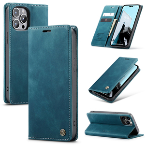 Étui portefeuille en cuir PU avec béquille <span class=keywords><strong>Caseme</strong></span> pour <span class=keywords><strong>iPhone</strong></span> 15 Pro Max 14 Pro 13 12 <span class=keywords><strong>11</strong></span> XS Max – Coques de téléphone portable pour divers modèles - Product Image 3