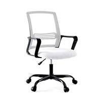 Bureau ergonomique à domicile Chaise d'ordinateur en maille bleue avec soutien lombaire