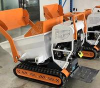China Selbst laden der Mini Crawler Transporter Gummi ketten kipper 500kg 1000kg Mini Dumper