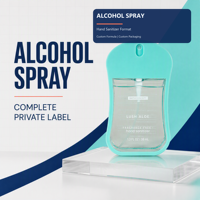 Spray désinfectant pour les mains à l'alcool, marque privée, formule personnalisée, emballage portable, soin hygiénique de voyage, OEM ODM, approvisionnement B2B
