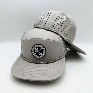 Toptan lazer boşlukları şapka Snapback yama şapka su geçirmez 6 Panel beyzbol kapaklar spor kapaklar özel Logo ile Mens Golf şapka