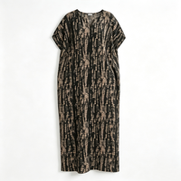 Robe longue décontractée pour femme, style africain, rayée, 100% coton, coupe ample, grande taille, classique, élégante et rétro, pour l'été