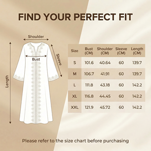 Vestido Musulmán con Estampado Étnico Blanco para Eventos en Interiores - Product Image 2