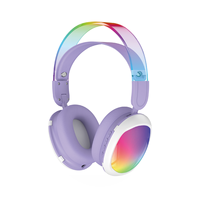 Casque sans fil supra-auriculaire à succès avec éclairage tricolore éblouissant, casque de jeu à faible latence, personnalisation en usine