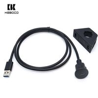 Câble d'extension USB C 3.1 mâle vers femelle à montage sur panneau pour voiture, camion, bateau, moto, 3 pieds